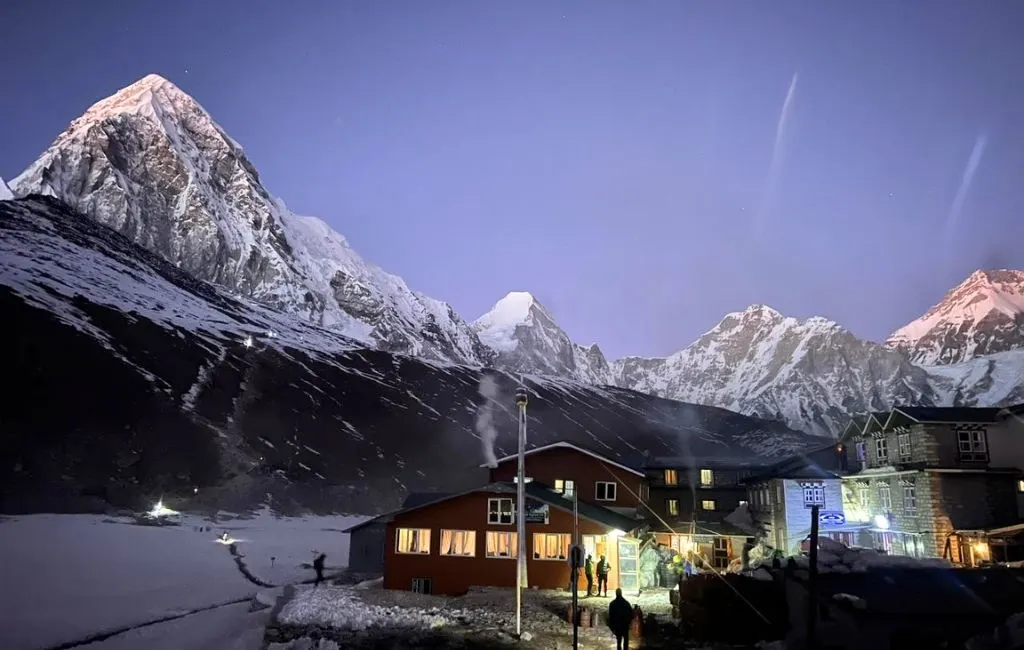 Trek from Lobuche (4,910 m) to Everest Base Camp (5,365 m) then back to Gorak Shep (5,180 m) - 8 hours