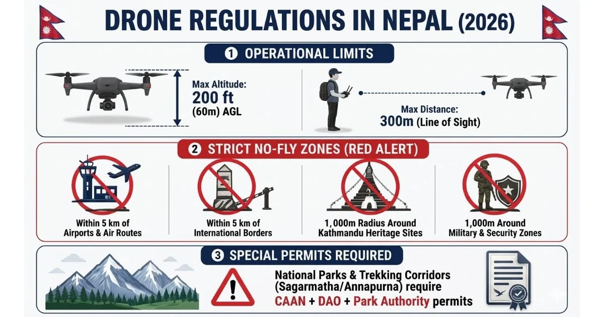 Infography: Regulation of drone flying