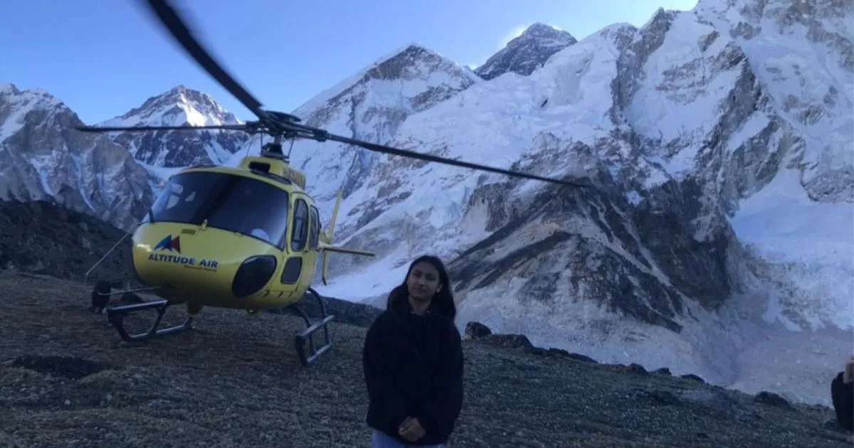 Everest Helicopter tour landing at Kalapatthar
