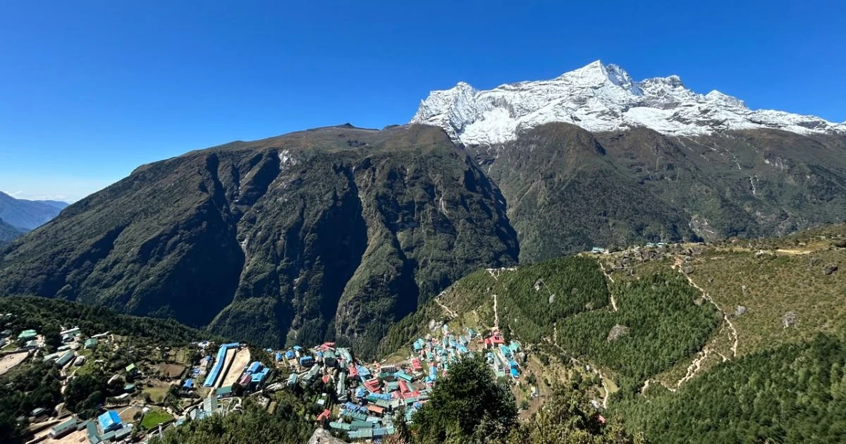 Namche Bazzar aerial View
