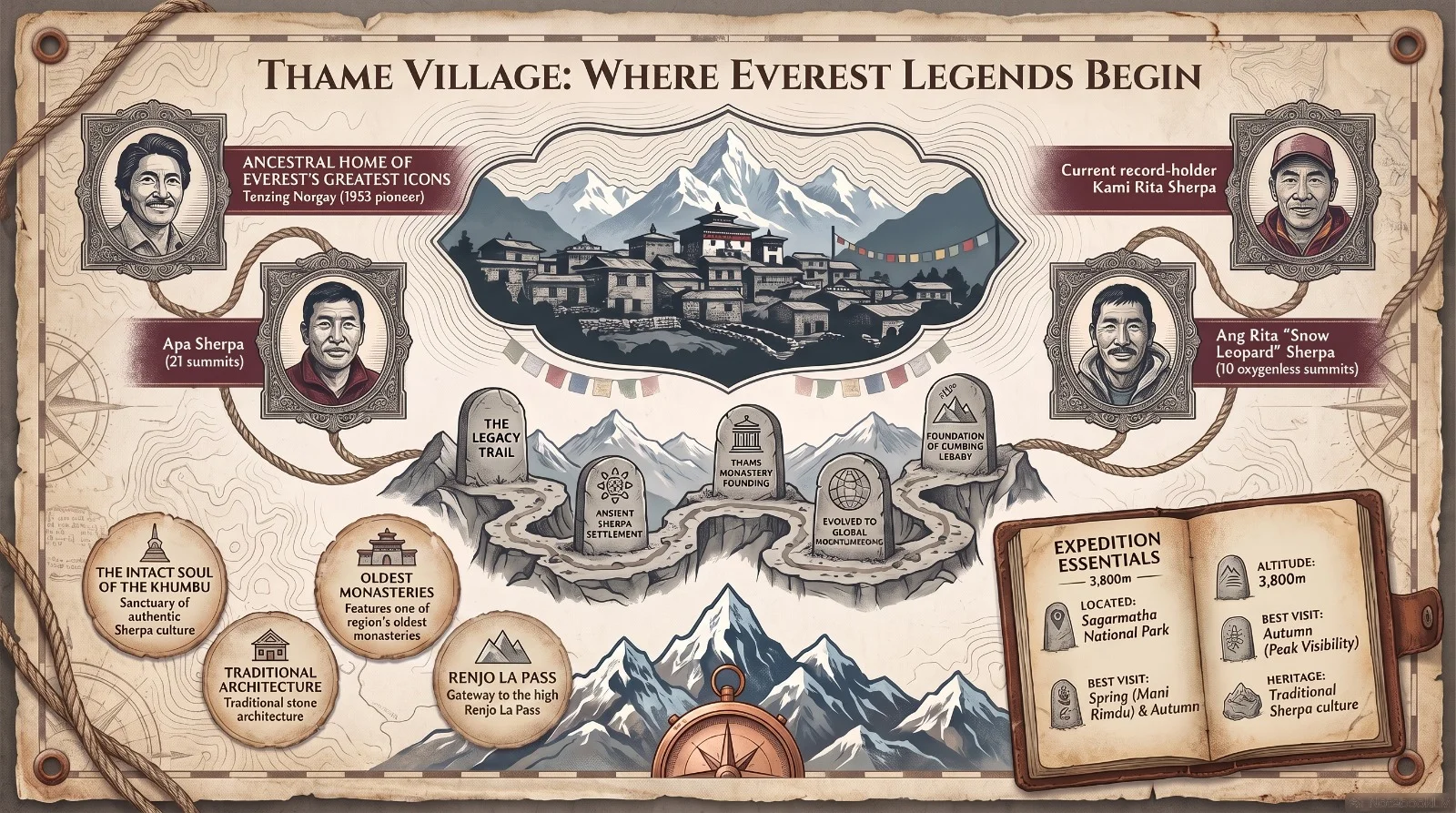 Infography: Legend of Thame village 