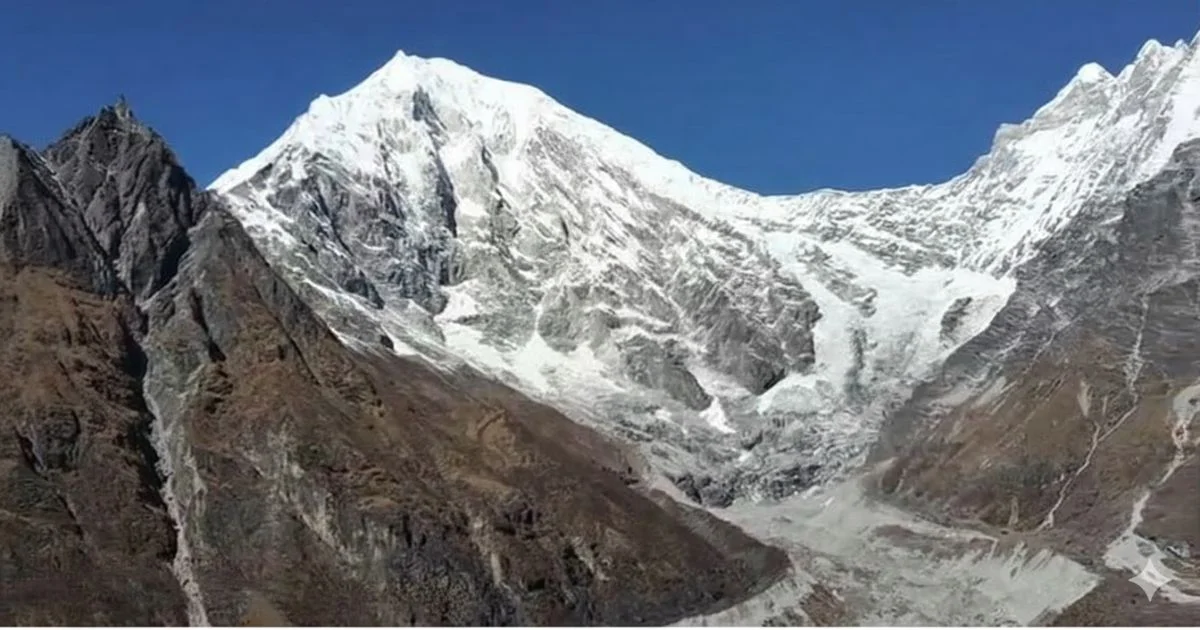 Langtang Lirung and Langtang Glacier