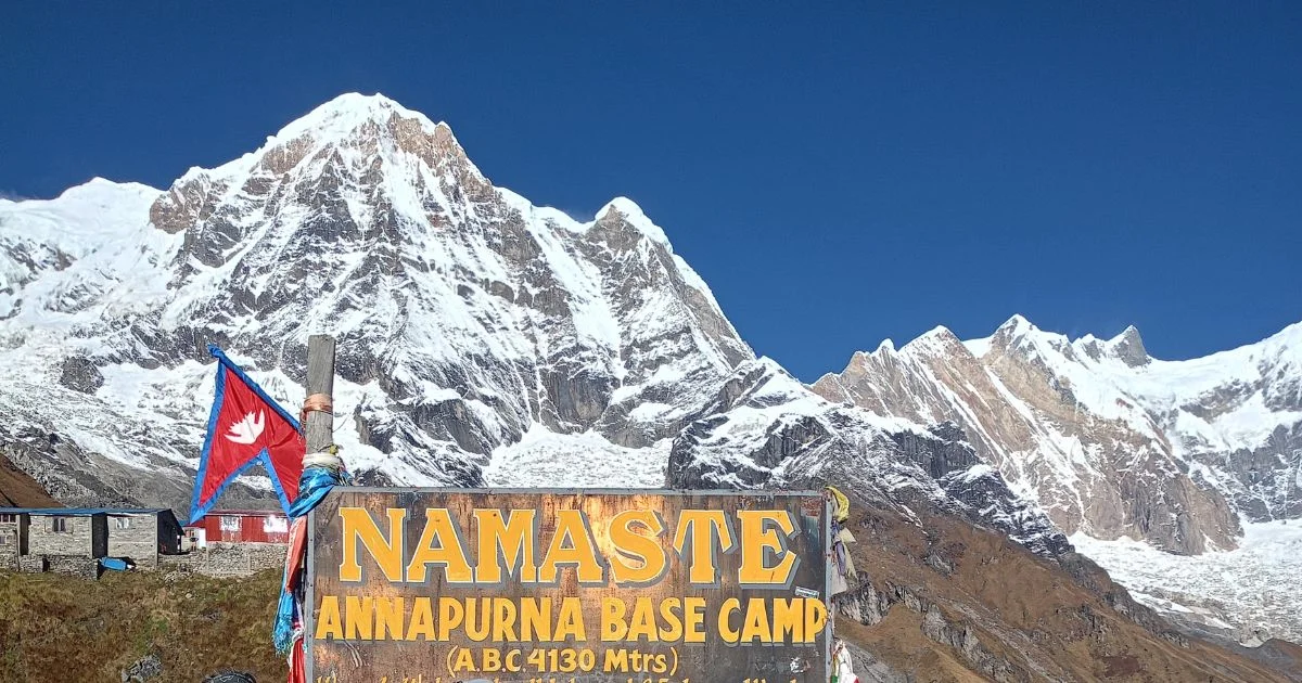 Mountain view from Annapurna base camp nepal 