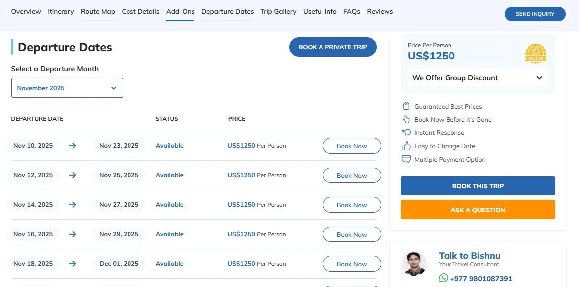 Our Online trip Booking System