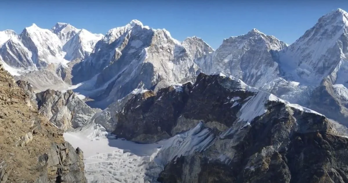 View during the peak climbing