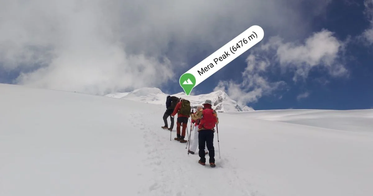 On the way to mera peak summit