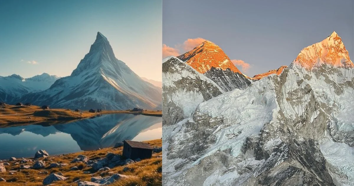Secnic Mountain view compare with Nepal and Switzerland