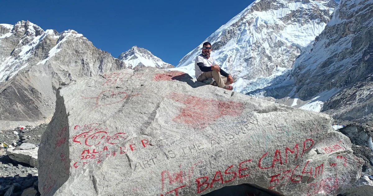 Mountain view from Everest base camp of Nepal